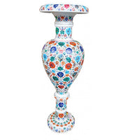 Marble Inlay Pietra Dura Flower Vase