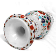 Handmade White Marble Flower Vase Mughal Inlay Art