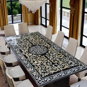 Black Marble Inlay Table Top ( M.O.P )