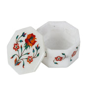 Small Marble Inlay Jewellery Box