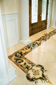 Luxury Marble Inlay Flooring Design