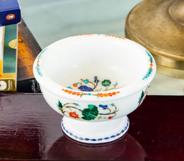 MARBLE INLAY SNACK BOWL