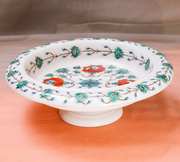 Marble Inlay Fruit Bowl ( Floral Design )