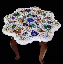 Marble Inlay Multicolour Table Top