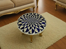 Round Marble Inlay Table Top