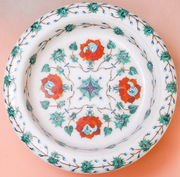 Marble Inlay Fruit Bowl ( Floral Design )