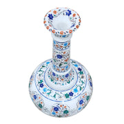 Marble Inlay Flower Vase ( Semi-Precious Stone Handicraft )