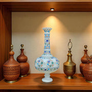 Marble Inlay Flower Vase ( Semi-Precious Stone Handicraft )