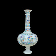 Marble Inlay Flower Vase ( Semi-Precious Stone Handicraft )