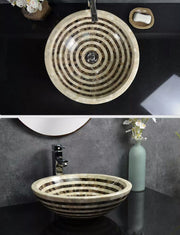 Marble Inlay Wash Basin