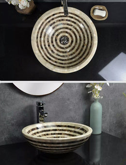 Marble Inlay Wash Basin