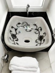 Marble Inlay Wash Basin