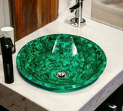 Melachite Stone Inlay Wash Basin
