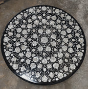 Round Marble Inlay Table Top  ( M.O.P Work )