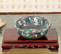 MARBLE INLAY FRUIT BOWL