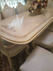 Metal Inlaid Onyx Marble Table Top
