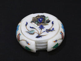 MARBLE INLAY TEA COASTER