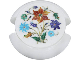 MARBLE INLAY TEA COASTER