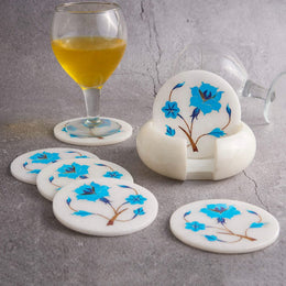 MARBLE INLAY TEA COASTER