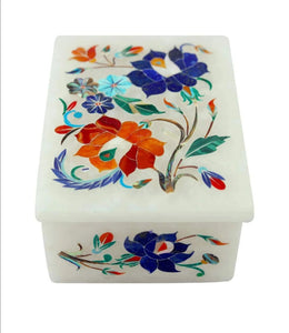 Marble Inlay Jewellery Box Pietra Dura Handicraft