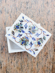 Marble Inlay Jewellery Box With Abalone Shell Work