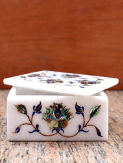 Marble Inlay Jewellery Box With Abalone Shell Work