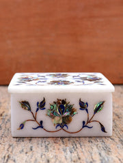 Marble Inlay Jewellery Box With Abalone Shell Work