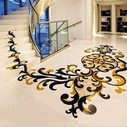 Royal Floral Marble Inlay Flooring
