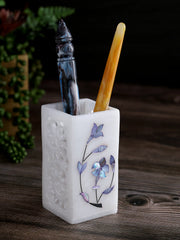 Marble Inlay Pen Stand (Floral Design)