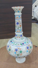 Marble Inlay Flower Vase  5 ( Video ) 