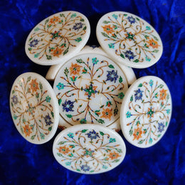 MARBLE INLAY TEA COASTER
